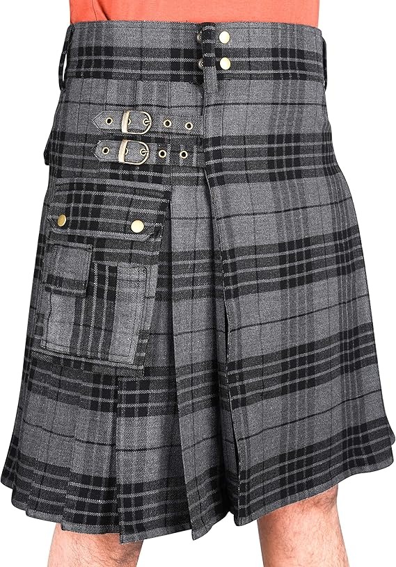 Grey Watch tartan styled for versatile wear