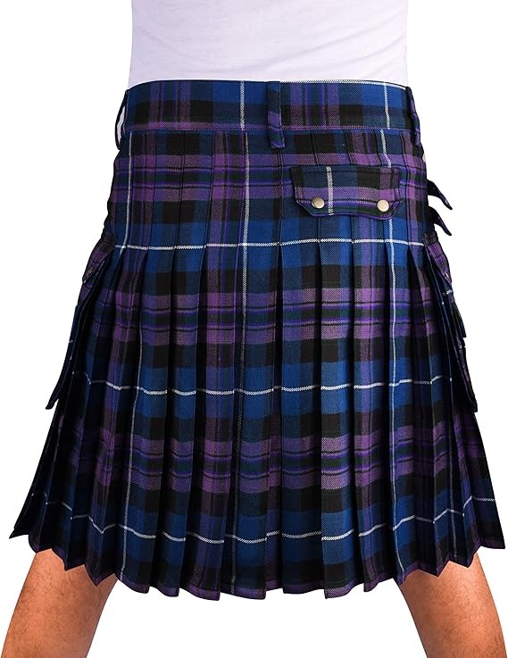 Pride of Scotland tartan utility kilt in bold parade colours