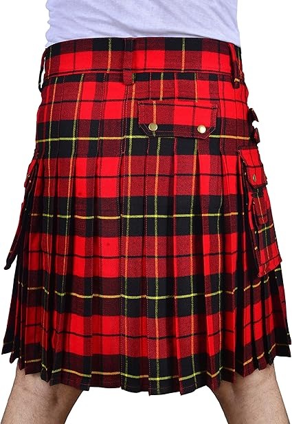 Wallace tartan utility kilt for Highland Games and outdoor events