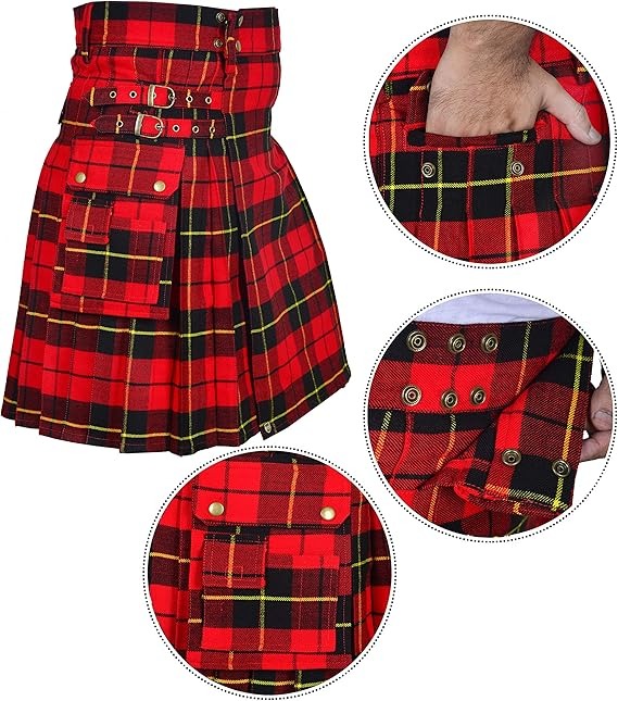 Wallace tartan with sporran placement